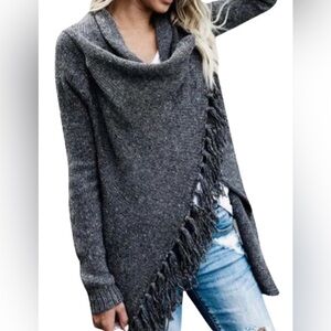 Lovestitch Fringe Wrap Sweater